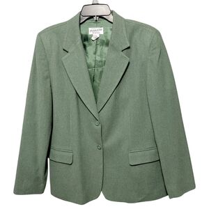 Pendleton Vintage Sage Green Wool Tailored Suit Blazer Jacket Womens Size 16